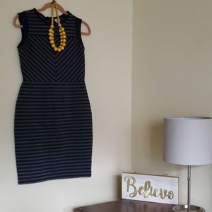 Navy blue and gray dress